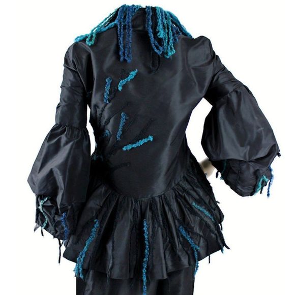 Silk Taffeta Puff Sleeve Blouse w/Embroidered Accents by MASSIMO CRIVELLI MILAN - Picture 7 of 12